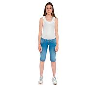 Pepe Jeans Venus Crop Pantalones Cortos, Azul (Denim), 25W para Mujer