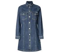 Pepe Jeans Vestido de Mezclilla auténtica para Mujer, Azul (Denim-4C1), M, Azul (Denim-4c1), M