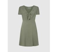 Pepe Jeans Vestido de mujer corto canesú en hombros. Verde claro 1