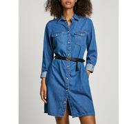 Pepe Jeans Vestido camisero azul oscuro, Talla 34