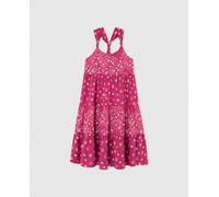 Pepe Jeans Vestido estampado de tirantes de niña. Fucsia 16 Años