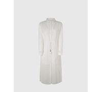 Pepe Jeans Vestido midi con detalles calados. Blanco L
