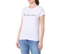 Pepe Jeans W Basic Stretch Logo Camiseta, Blanco (Blanco), XL para Mujer