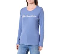 Pepe Jeans W Basic Stretch Logo L/S Camiseta, Azul (Azul Marino), S para Mujer