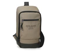 Pepe Jeans Waltford Bandolera Cruzada Beige 18x35x9 cms Poliéster con Detalles en Piel Sintética by Joumma Bags