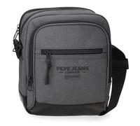 Pepe Jeans Waltford Bandolera Grande Gris 22x27x10 cms Piel Sintética y Poliéster by Joumma Bags