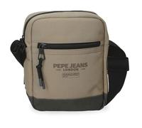 Pepe Jeans Waltford Bandolera Pequeña Beige 15x19,5x6 cms Poliéster con Detalles en Piel Sintética by Joumma Bags