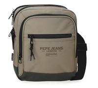 Pepe Jeans Waltford Bandolera Portatablet Dos Compartimentos Beige 22x27x10 cms Poliéster con Detalles en Piel Sintética by Joumma Bags