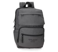 Pepe Jeans Waltford Mochila para Portátil Portátil 13,3 Pulgadas Gris 25x37x10 cms Piel Sintética y Poliéster by Joumma Bags