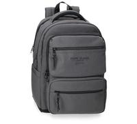 Pepe Jeans Waltford Mochila para Portátil Portátil 15,6 Pulgadas Gris 31x44x15 cms Piel Sintética y Poliéster by Joumma Bags