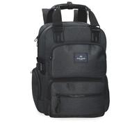 Pepe Jeans Mochila para portátil Whitton 15,6 pulgadas Negro 28x40x16 cm Piel sintética y poliéster