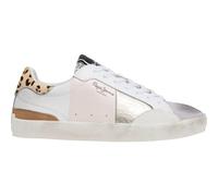 Pepe Jeans Zapatillas de Piel Lane Sweet Blanco, Rosa