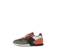 Pepe Jeans Zapatillas de Piel London Grade Verde, marrón