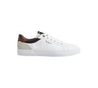 Pepe Jeans Zapatillas de Piel Tribunal De Kenton Blanco