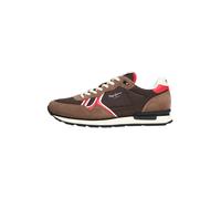 Pepe Jeans Zapatillas deportivas bajas 'Brit' marrón / chocolate / rojo / blanco 41 EUR