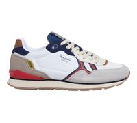 Pepe Jeans Zapatillas Hombre - Deportivas Blancas con Detalles Multicolor - Sneakers con Cordones - Estilosas - Cómodas - Modelo PMS400026-811 - 42 EU