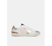 Pepe Jeans Zapatillas Lane Sweet de mujer tipo casco bajas efecto piel desgastada. Blanco 39