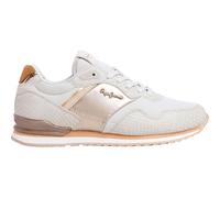 Pepe Jeans London Mix W, Sneak Mujer, Beige Blanco, 39 EU
