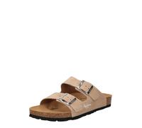 Pepe Jeans Oban Suede W Sandalias para Mujer, Beige (Pop White), 5