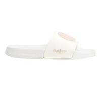 Pepe Jeans Zapatos Slider Brand W para mujer, Beige Off Lace Beige, 6 UK