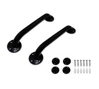 PEPE Mobility Agarraderas Baño para Mayores 30 cm, Asa de Ducha | 2 uds, Barra de Sujeción de Acero Negra, Asidero de Seguridad, para Inodoro y Bañera, Soporta 115 kg, Ancianos y Embarazadas