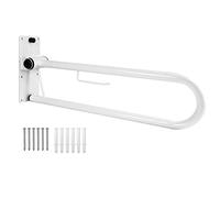 PEPE Mobility Barra Abatible con Portarrollos 75 cm (x1 ud), Agarraderas Baño para Mayores, Asidero Baños, Asa Seguridad WC