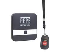 PEPE Mobility Botón de Emergencia SOS para Personas Mayores, Avisador Inalámbrico con Receptor Enchufable, 52 Melodías y 4 Niveles de Volumen hasta 95 dB, Botón Tipo Colgante