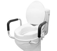 PEPE Mobility Elevador WC Adulto con Reposabrazos y Tapa, 10 cm de Altura, Alzador WC Ortopédico, Fácil Instalación y Seguro