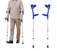PEPE Mobility Muletas Adulto (x2 uds), Altura Regulable, Aluminio, Ortopédicas, Azul - Fabricado en España