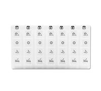 PEPE Mobility Pastillero Semanal 4 Tomas, Portátil, Organizador Pastillas, Personas Mayores, Medicamentos Viaje, Dosificador Comprimidos