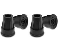 PEPE Mobility Tacos Muletas Antideslizantes 19mm, 18mm, 17 mm (x4 uds), Conteras de Goma, Puntas para Bastones, Negro (Negro Mate)