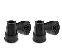PEPE Mobility Tacos Muletas Antideslizantes 19mm, 18mm, 17 mm (x4 uds), Conteras de Goma, Puntas para Bastones, Negro