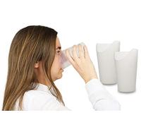 PEPE Mobility Vaso Recortado Disfagia Anti Atragantamiento (x2 uds), Hueco para Nariz, Escotado, Ortopédico, Vasos Adaptados Discapacidad, Reutilizable
