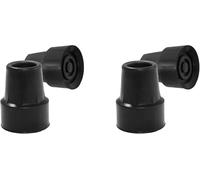 PEPE - Tacos Muletas 22mm 21mm (x4 uds), Conteras de Goma para Muleta, Redonda, Antideslizantes, Negras (Negro Mate)