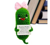 Pepinillo Positivo, Pepino Positivo - Lindos muñecos de Pepino de Punto, Juguetes de pepinillos,Apoyo Emocional Divertido Juguete de Peluche para los Mejores Amigos Amantes cumpleaños