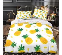 Pepinillos en tarro Funda de Edredón Diseño 3D 3 Piezas Suave Cierre de Cremallera Oculta con Fundas de Almohada Antialérgica Crujiente en salmuera Funda Edredon for familia Double（200x200cm）