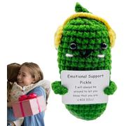 Pepino de ganchillo,Pepino en escabeche de apoyo emocional hecho a mano - Muñecas de pepino de lindas, juguetes de pepino para niños, , de cumpleaños, decoración, aliento