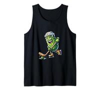 Pepino Hockey Hielo Juega Sonríe Camiseta sin Mangas