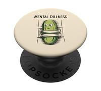 Pepino para Amantes de los pepinillos Divertidos de Enfermedad Mental PopSockets PopGrip Adhesivo