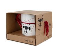 PEPITA VIAJERA Taza Hilo Rojo 400 ml, Regalo Romántico para Pareja,Original para Profesores,Taza Cerámica Desayuno, café con Leyenda del Destino,Apta Microondas y Lavavajillas