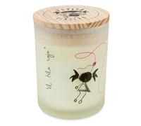 PEPITA VIAJERA Vela Aromática con Tapa de Madera, Diseño Hilo Rojo del Destino, Aroma Brisa del Mar, Ideal como Regalo para Pareja o Mujer, Decoración Japonesa Elegante para Hogar.