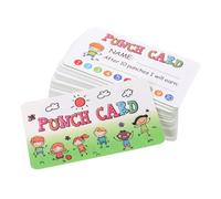 PEPLAYTAL 150 piezas Tarjetas de Recompensa para Diseño de Dibujos Perforadas y con Esquinas Redondeadas para Educación Seguimiento de Deberes y Programas de Premios Escolares
