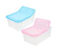 PEPLAYTAL 2 cajas de cultivo de reptiles de alta calidad, ventilación estable, forro transparente, caja de invernada para tortugas, geckos, caracoles y pequeños reptiles, portátil y duradero