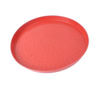 PEPLAYTAL 2 Piezas Bandejas para Alimentación de Aves Placas Resistentes para Contenedores de Alimento Rojo Grueso Antideslizante y Duradero para Pollos y Aves
