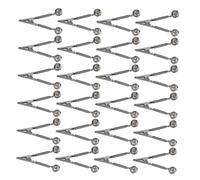 PEPLAYTAL 30 Piezas Fishing Bells For Rods with Alligator Clips Iron Bite Alarm Double Ring Loud Alerts For Night Ice and Sea Fishing Accessories