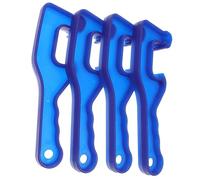 PEPLAYTAL 4 piezas Abridor de Cubos Plástico Azul Herramienta Llave para Tapas de Cubeta Mango Antideslizante Ergonómico para Productos Químicos y Alimentos Fácil Apertura y Almacenamiento