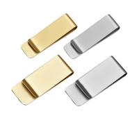 PEPLAYTAL 4 piezas Pinzas de Acero Inoxidable para Billetes y Bolígrafos Diseño Minimalista Clips Multifuncionales para Organización de Archivos y Accesorios para Cuadernos y Oficina