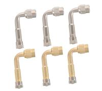 PEPLAYTAL 6 piezas Extensiones de Válvula Neumático Metálicas Prolongadores Vástago Válvula para Coche y Moto Tubo Extensión Resistente y Fácil Instalación