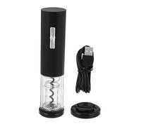 PEPLAYTAL Abridor de Botellas Eléctrico USB con Luz Indicadora y Cortacápsulas Sacacorchos Automático para Vino Hogar Restaurantes Regalo Elegante y Recargable