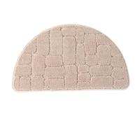 PEPLAYTAL Alfombrilla de Microfibra Superfina Absorbente de Agua Diseño Semicircular Antideslizante para Baño y Cocina Color Camel Fácil de Limpiar y Cómoda al Tacto